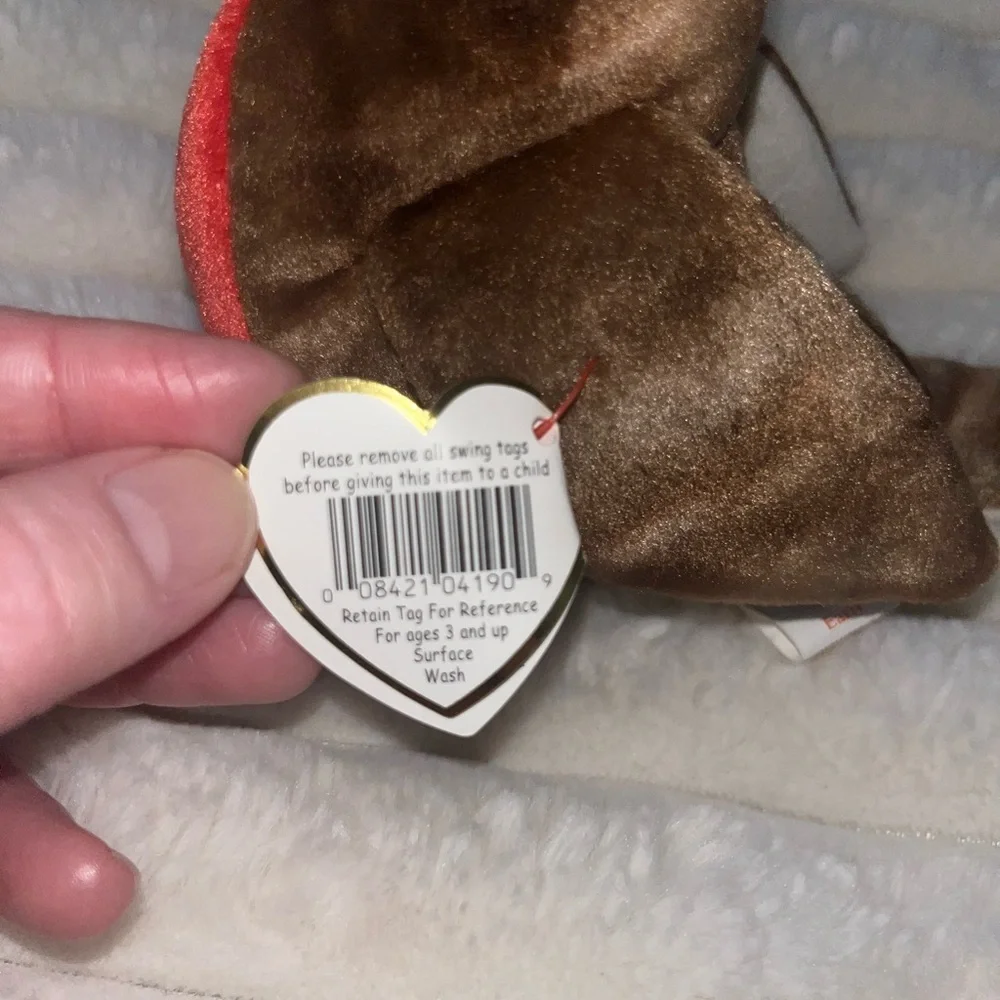 Ty Brown and Red Bird Plush Toy Ty Beanie Baby 